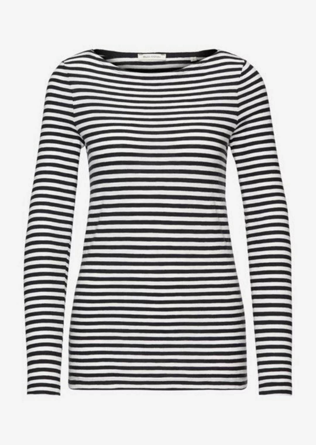 Marc O'Polo Langarmshirt T-shirt, long sleeve, boat neck, st günstig online kaufen