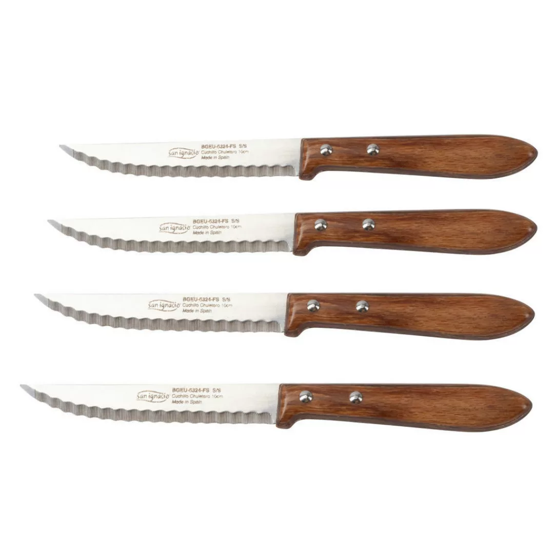 SAN IGNACIO Steakmesser TENO silber Holz 4 tlg. günstig online kaufen