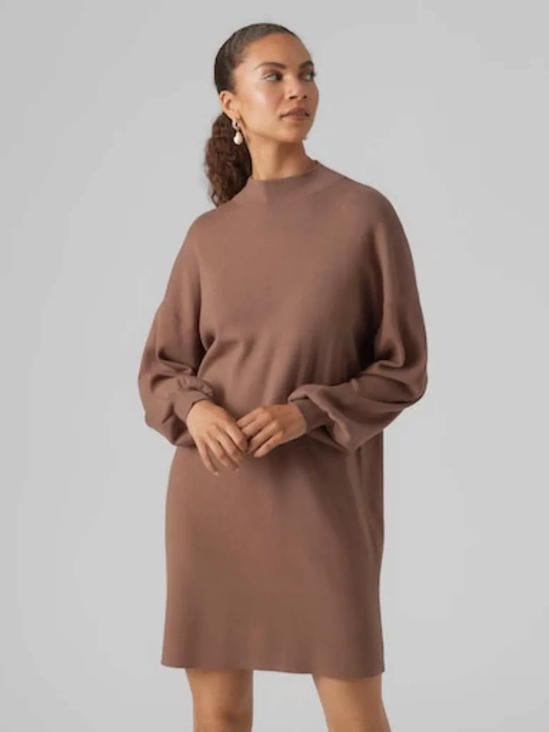 Vero Moda Strickkleid VMNANCY LS FUNNELNECK DRESS GA NOOS günstig online kaufen