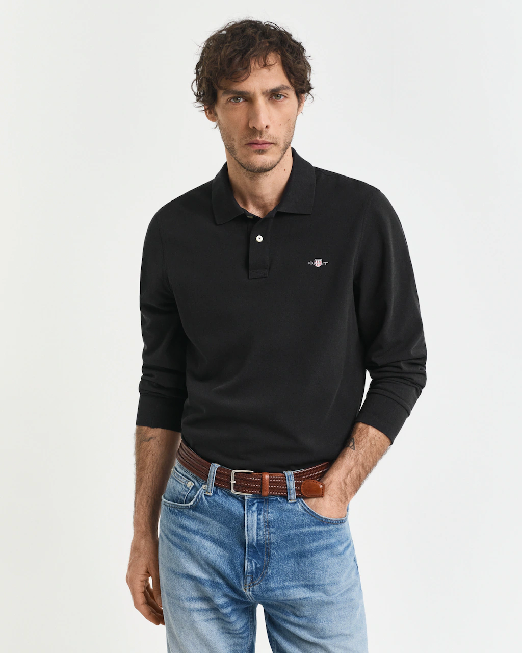 Gant Poloshirt "REG SHIELD LS PIQUE RUGGER", mit Logotickerei auf der Brust günstig online kaufen