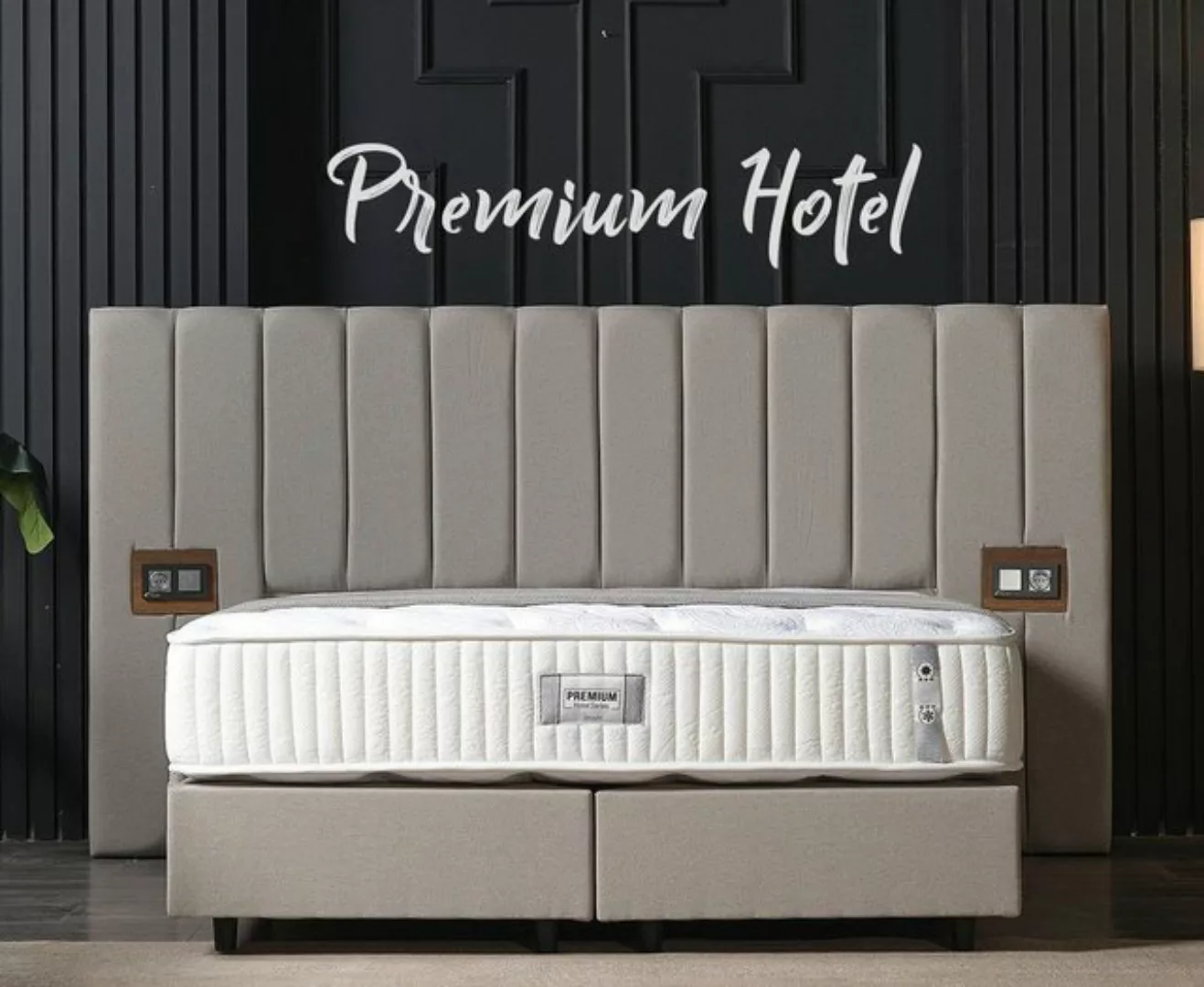Villa Möbel Polsterbett Premium (Bett, 3-tlg., Bett), Bettkasten mit XXL St günstig online kaufen