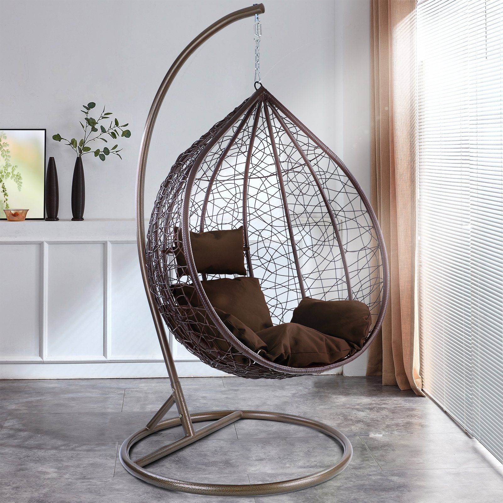 RAMROXX Hängesessel Luxus Miami XL Polyrattan günstig online kaufen