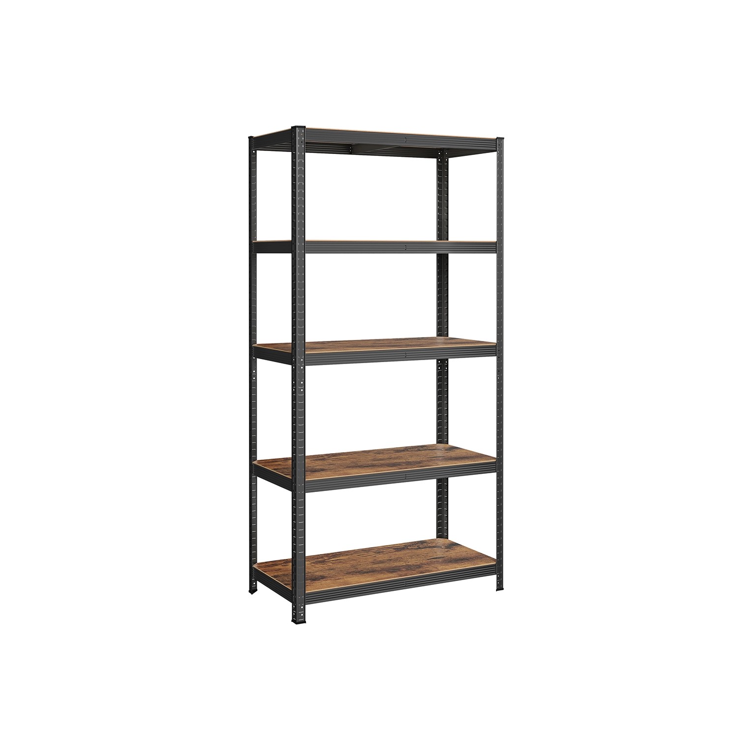 Songmics Standregal 50 cm x 100 cm x 200 cm Braun-Schwarz günstig online kaufen