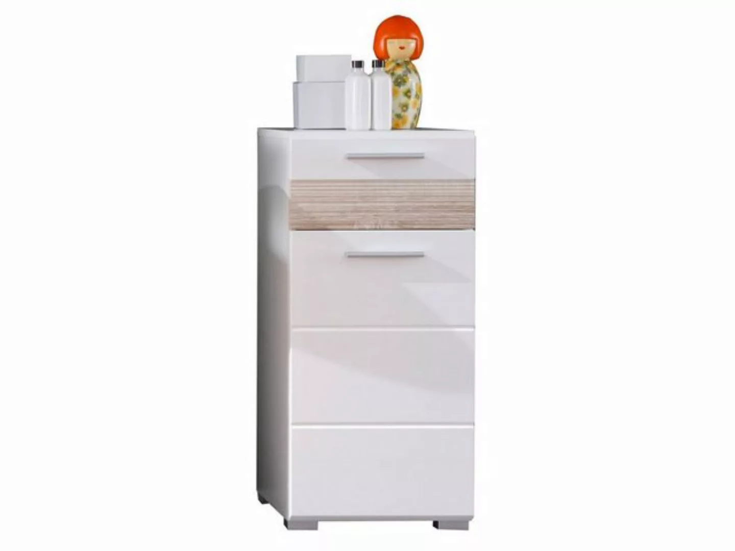 ebuy24 Badezimmerspiegelschrank Mezzo Bad Standtype Stauraum weiß, weiß Hoc günstig online kaufen