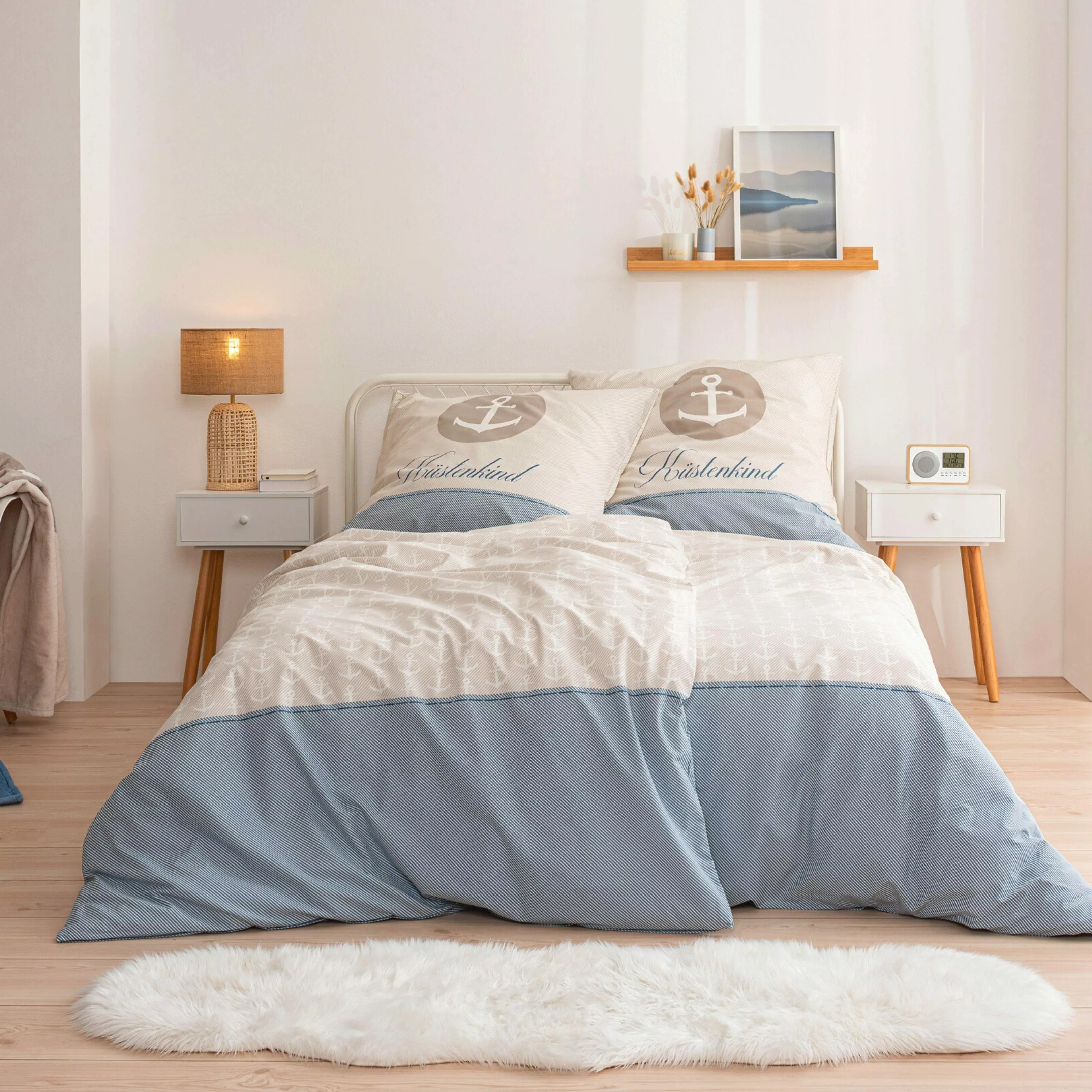MTOnlinehandel Bettwäsche Küstenkind Anker, 100% Baumwolle, günstig online kaufen