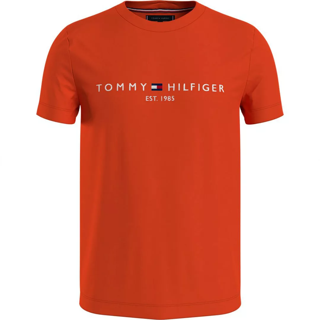 Tommy Hilfiger Logo Kurzärmeliges T-shirt XL Daring Orange günstig online kaufen