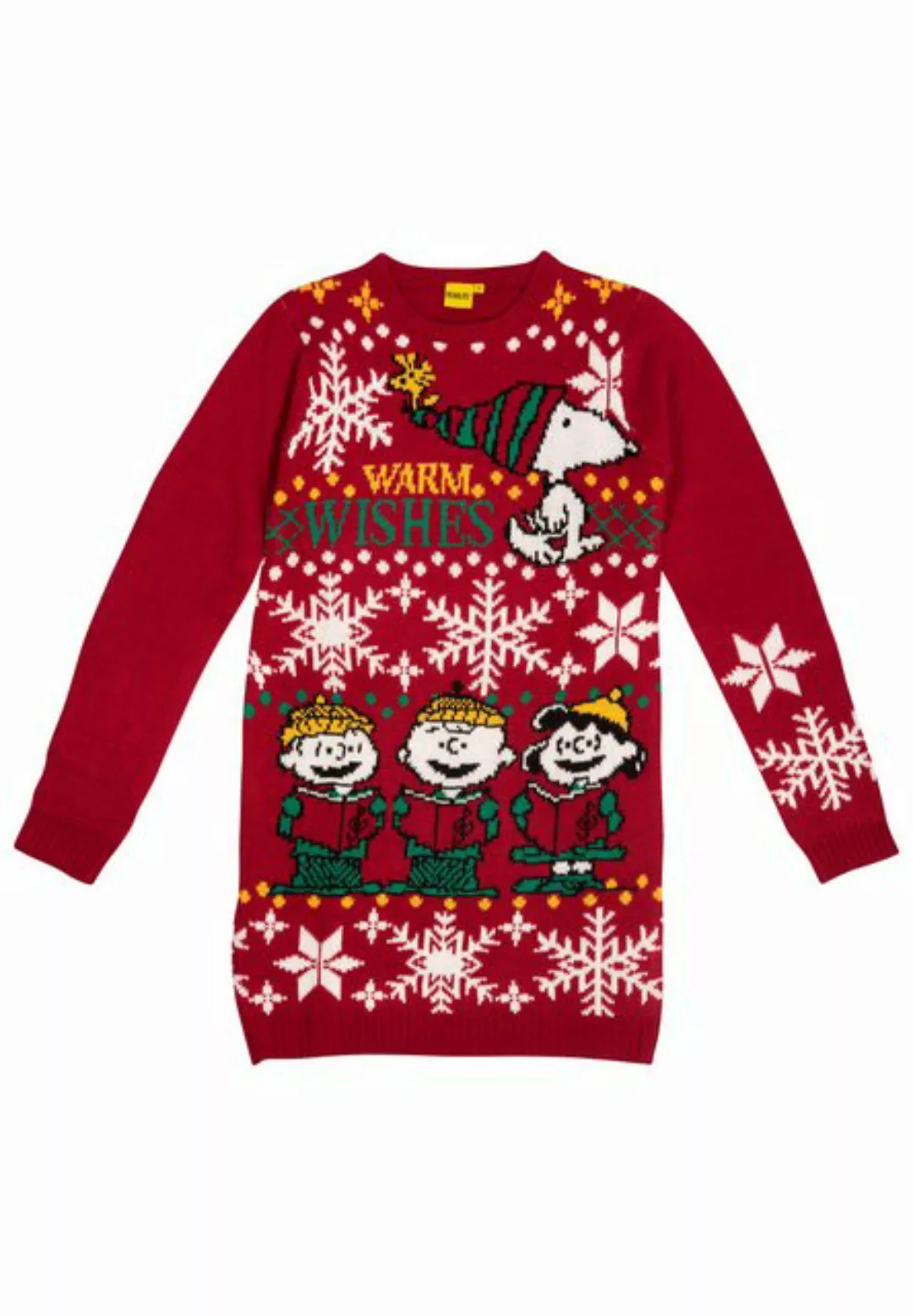 United Labels® Weihnachtspullover Peanuts - Snoopy - Warm wishes günstig online kaufen