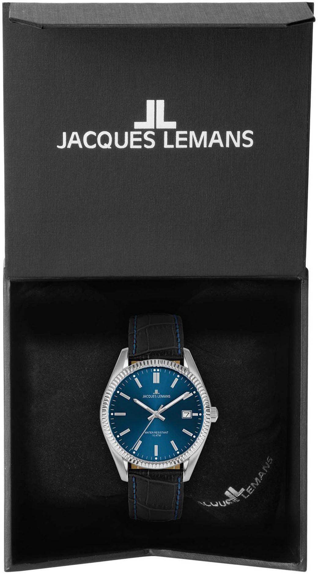Jacques Lemans Quarzuhr Derby 50-3R, Armbanduhr, günstig online kaufen