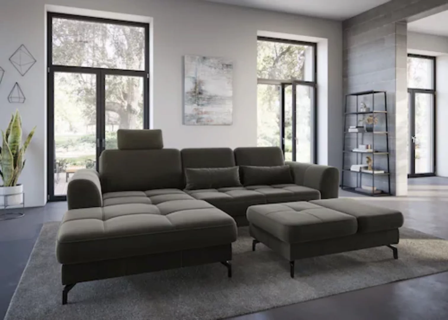 sit&more Ecksofa »Bendigo L-Form«, inklusive Sitztiefenverstellung, Bodenfr günstig online kaufen