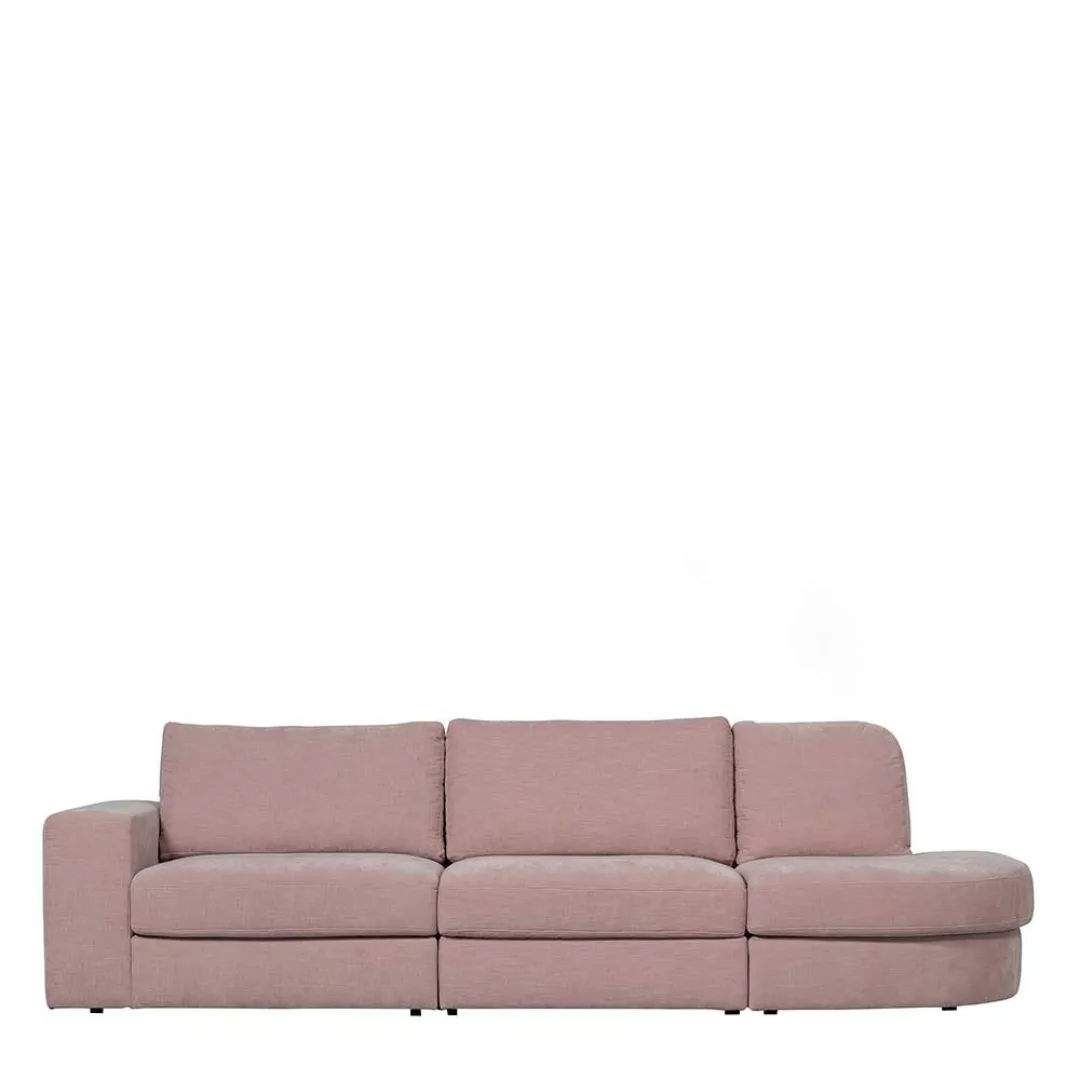Stoff Sofa Rosa in modernem Design drei Sitzplätzen günstig online kaufen