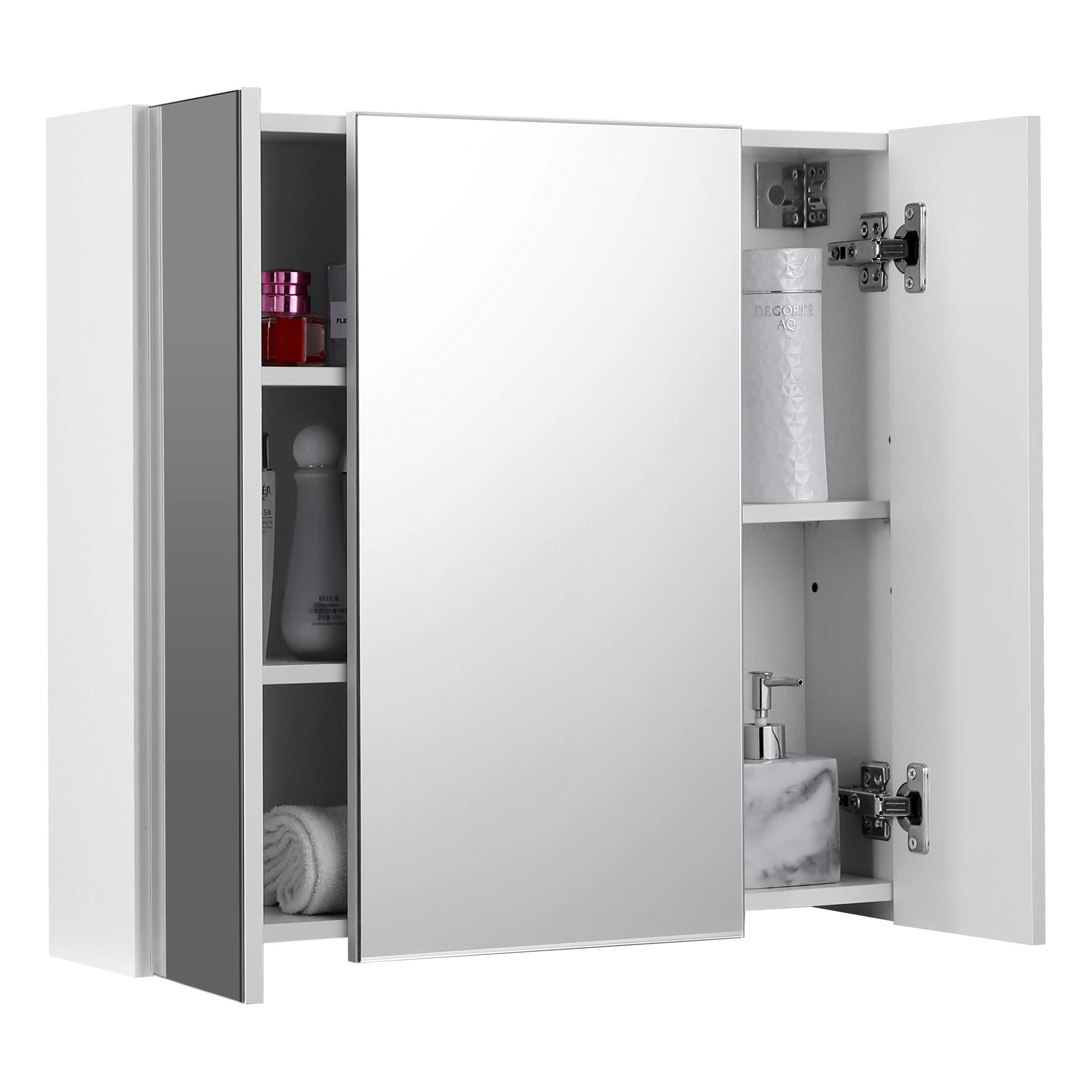 VASAGLE Spiegelschrank Badezimmerschrank Aufbewahrungsschrank mit 3 günstig online kaufen