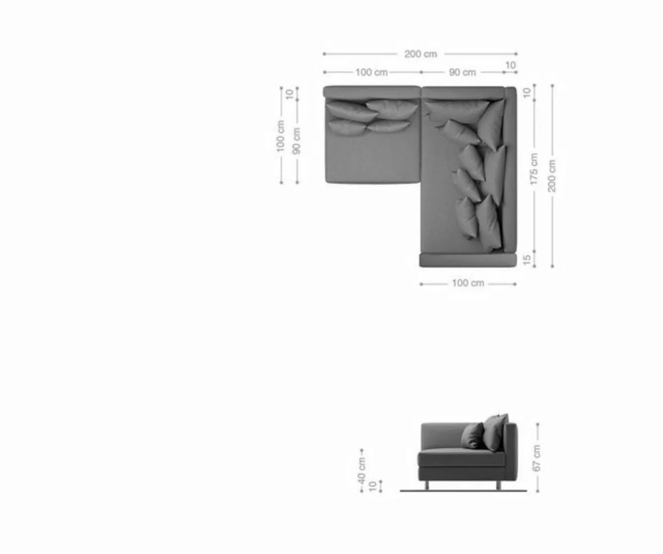 DELIFE Ecksofa Clovis, Braun Antik Optik mit Armlehne Ottomane Rechts Eckso günstig online kaufen