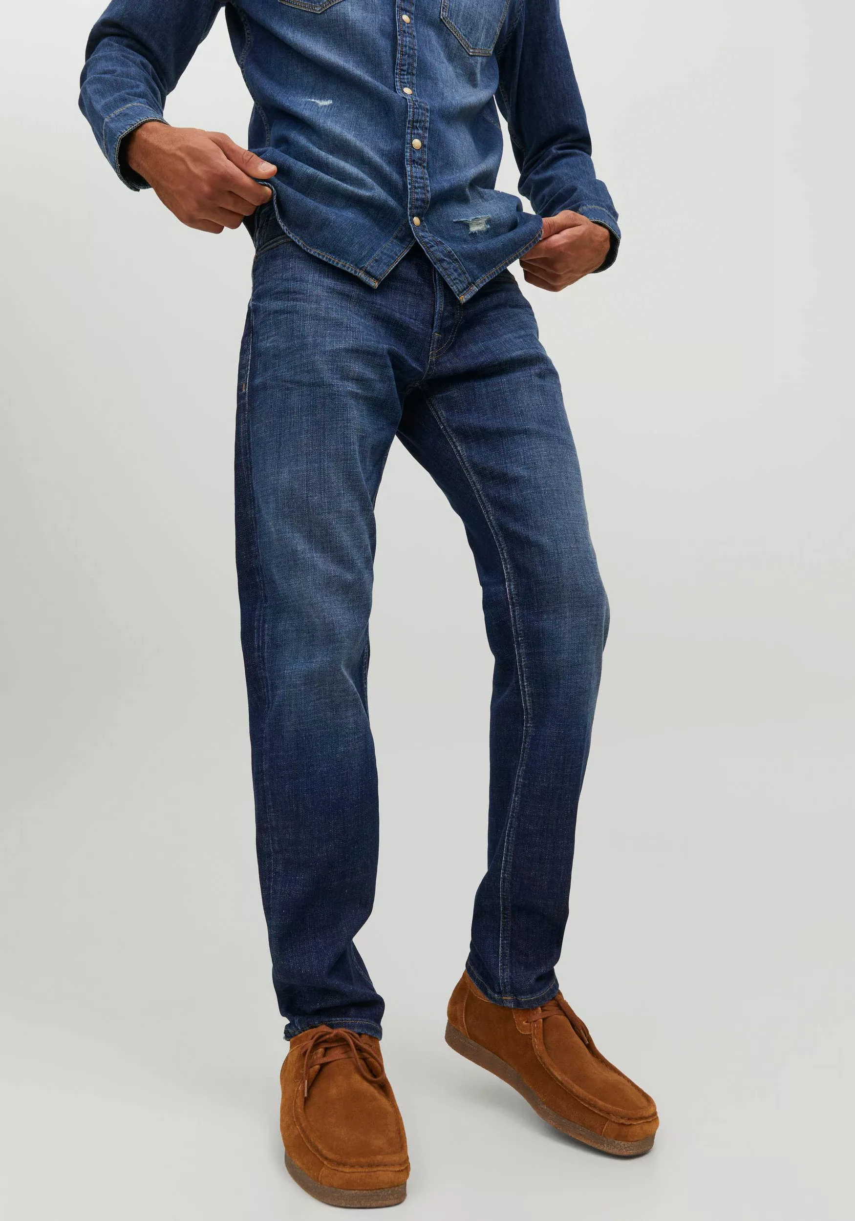 Jack & Jones Herren Jeans JJIMIKE JJORIGINAL JOS 211 - Relaxed Fit - Blau - günstig online kaufen