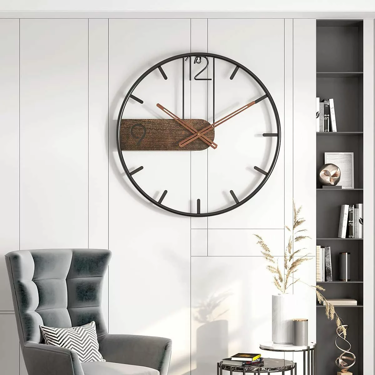 SURFOU Wanduhr Große Vintage Wanduhr aus günstig online kaufen