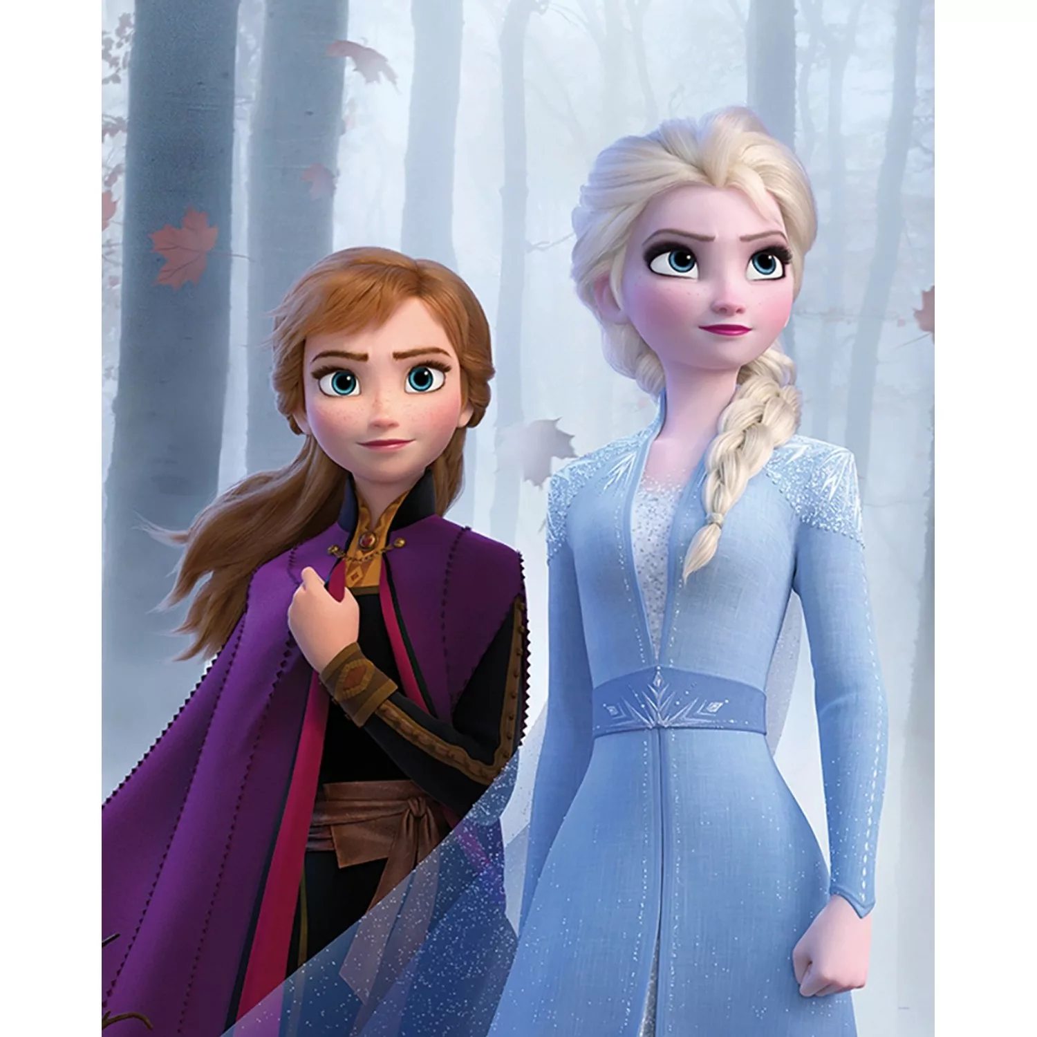 Komar Wandbild Frozen Sisters Wood 40 x 50 cm günstig online kaufen