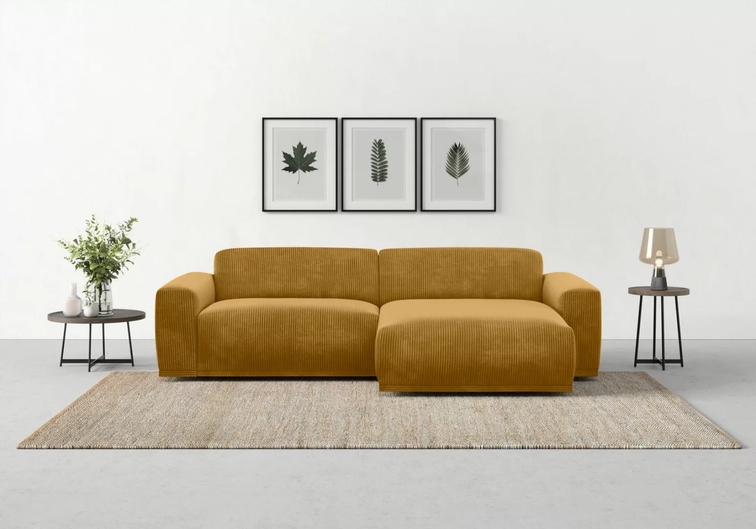 TRENDMANUFAKTUR Ecksofa Braga, mit hochwertigem Kaltschaum, L-Form, in Cord günstig online kaufen