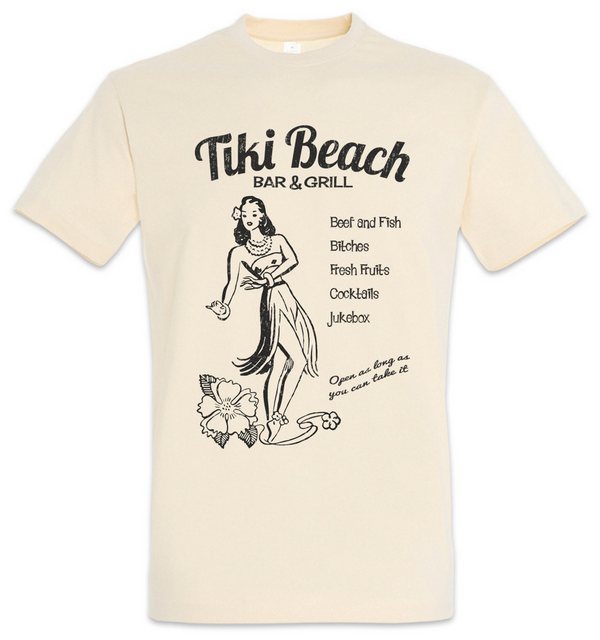 Urban Backwoods Print-Shirt Tiki Beach Bar & Grill Herren T-Shirt Hula Girl günstig online kaufen