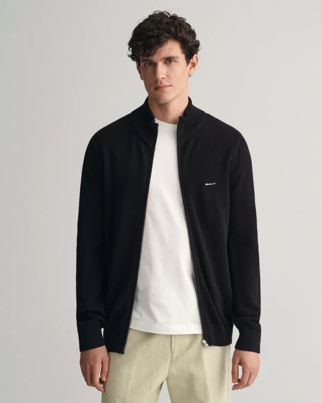 Gant Strickjacke COTTON PIQUE ZIP CARDIGAN günstig online kaufen