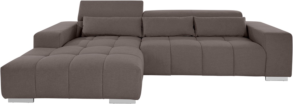COTTA Ecksofa "Orion L-Form", mit Kopfteilverstellung & 3 Nierenkissen günstig online kaufen