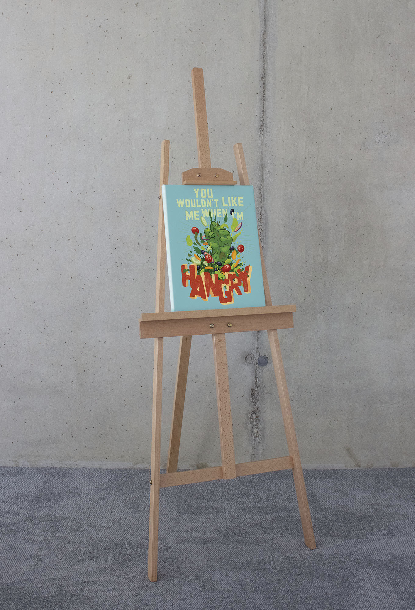 Komar Leinwandbild »Keilrahmenbild - Marvel Hangry - Größe 30 x 40 cm«, Dis günstig online kaufen
