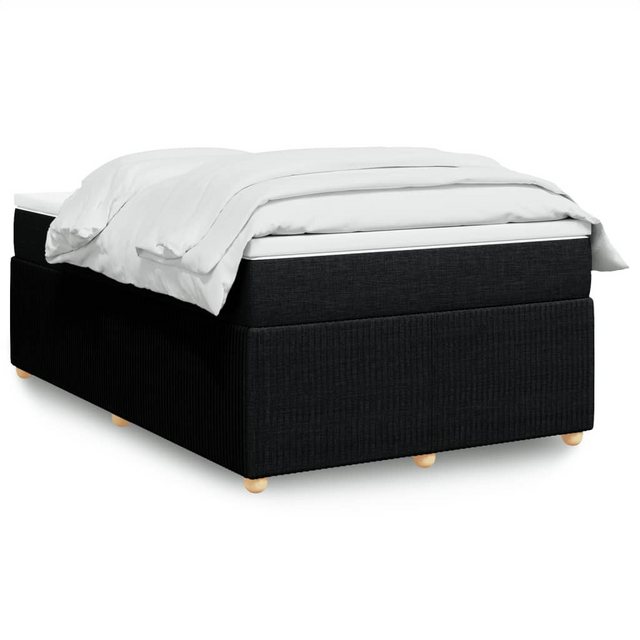 vidaXL Boxspringbett, Boxspringbett mit Matratze Schwarz 120x200 cm Stoff günstig online kaufen