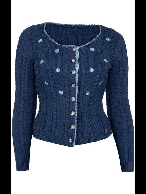 Spieth & Wensky Strickfleecejacke Strickjacke ANNE jeansblau günstig online kaufen