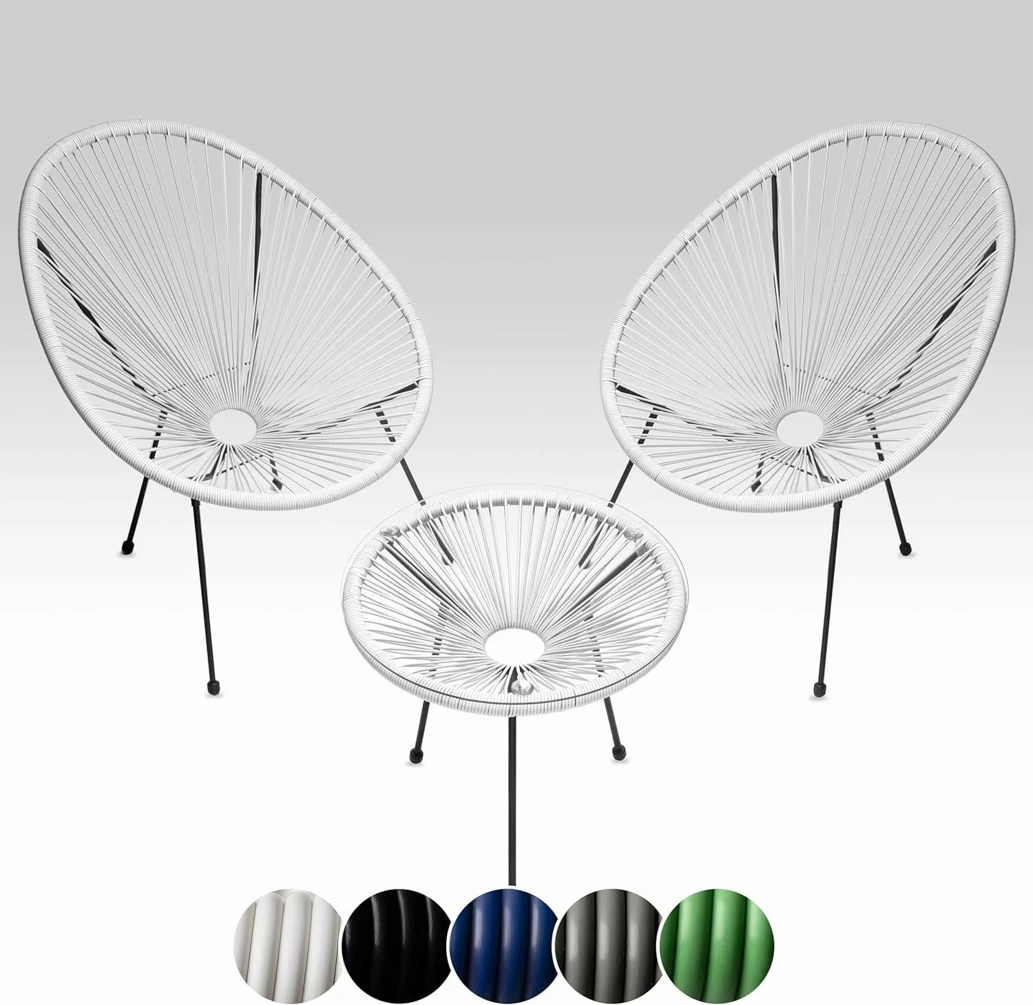 sunnypillow Gartenstuhl 2er Set Acapulco Gartenstühle günstig online kaufen