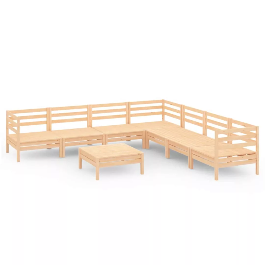 8-tlg. Garten-lounge-set Massivholz Kiefer günstig online kaufen