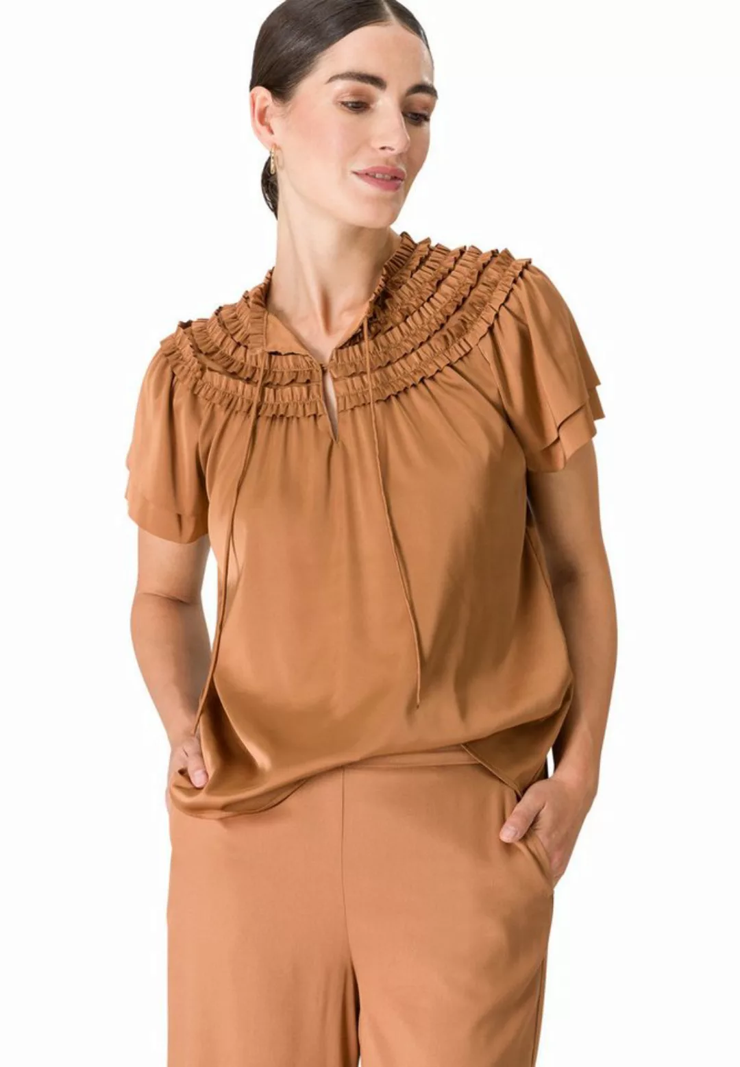 Zero Klassische Bluse zero Bluse mit Rüschen günstig online kaufen