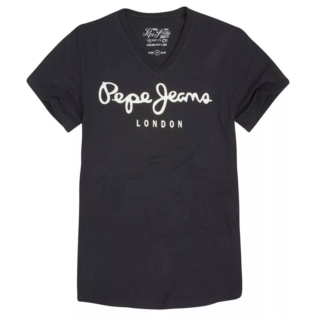 Pepe Jeans Original Stretch V-neck Kurzärmeliges T-shirt M Black günstig online kaufen
