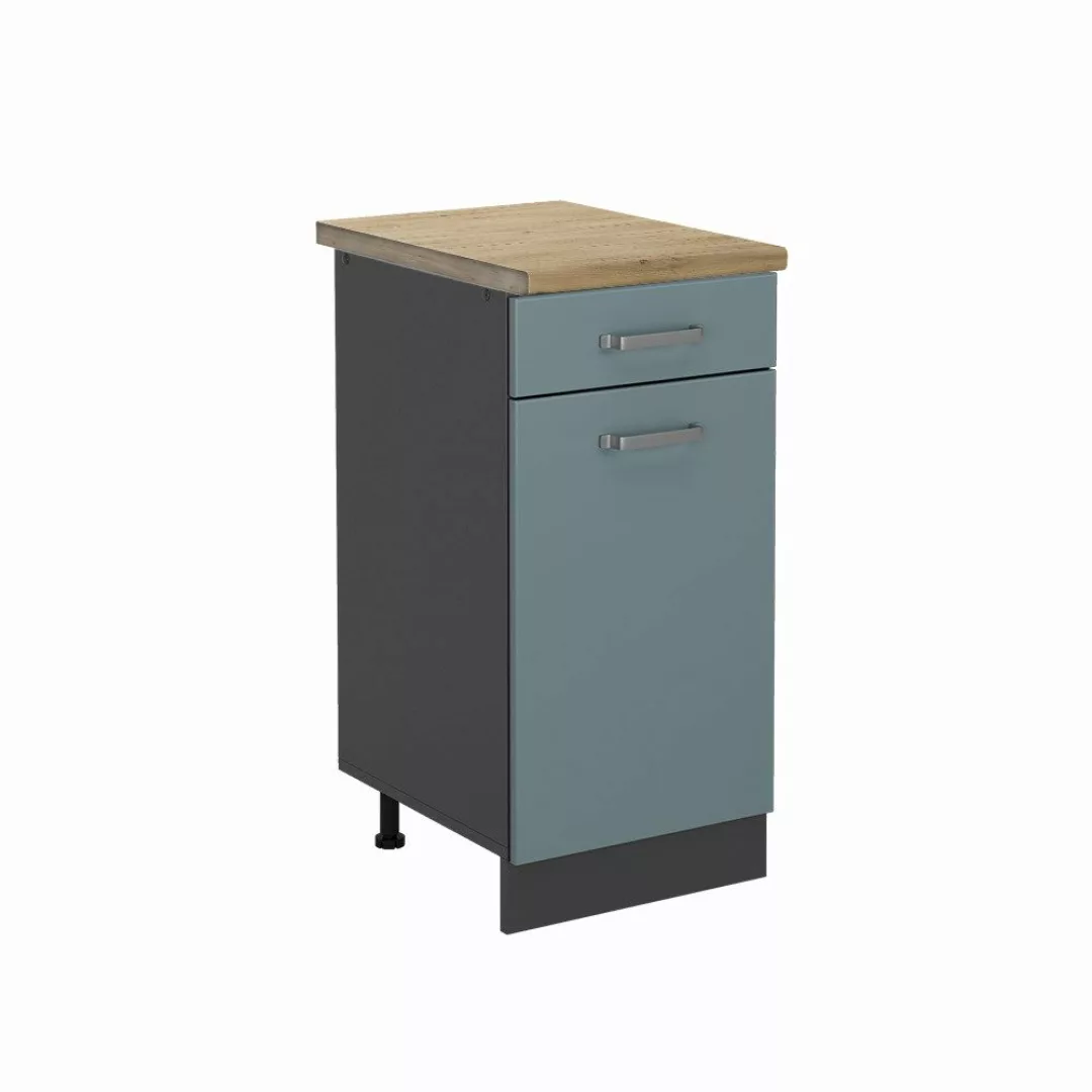 Vicco Unterschrank R-Line, Blau-Grau/Anthrazit, 40 cm, günstig online kaufen