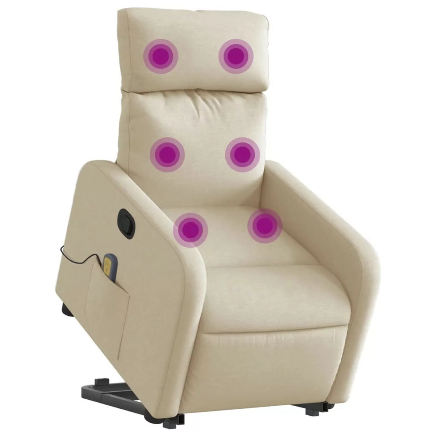 vidaXL Massagesessel mit Aufstehhilfe Creme Stoff Modell 13 günstig online kaufen