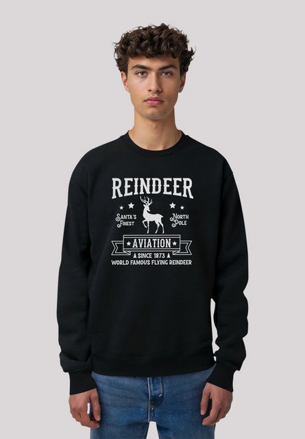 F4NT4STIC Sweatshirt Weihnachten Reindeer Aviation Retro Sign Premium Quali günstig online kaufen