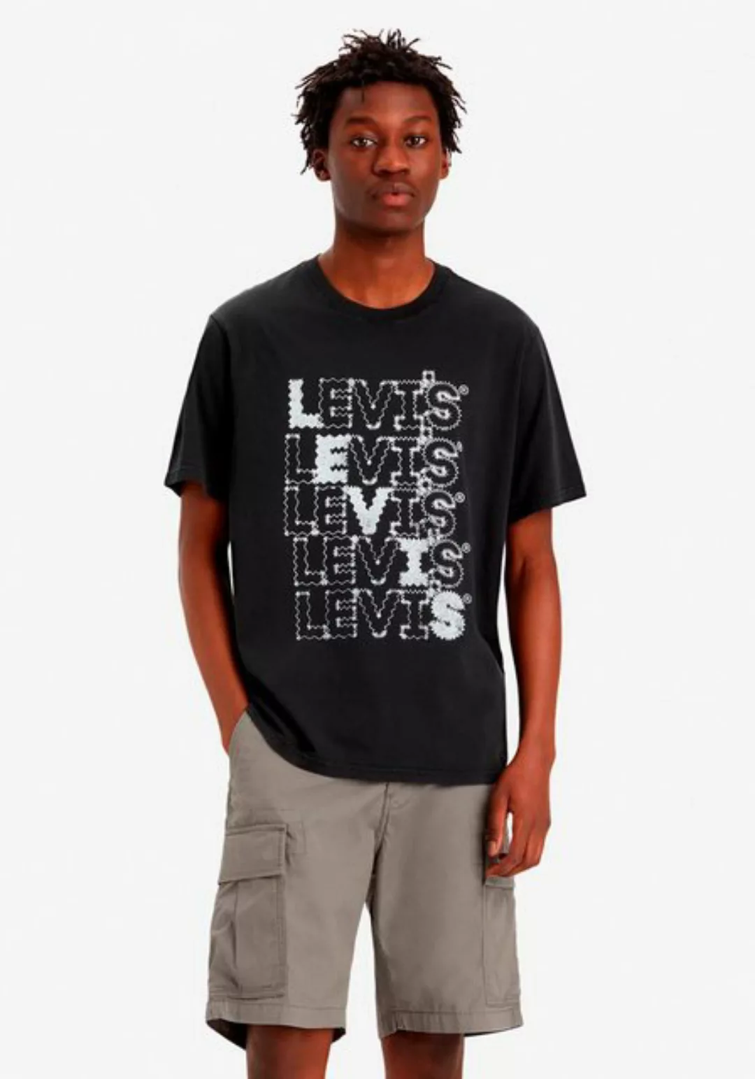 Levi's® Print-Shirt SS RELAXED FIT TEE BLACKS günstig online kaufen