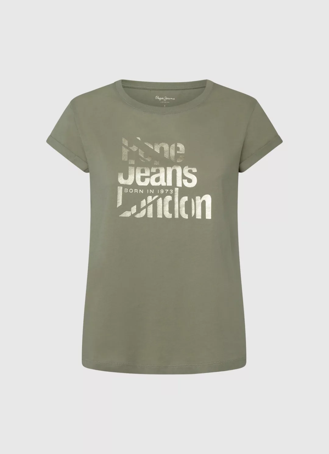 Pepe Jeans T-Shirt "ENOLA", mit metallischem Logoprint günstig online kaufen