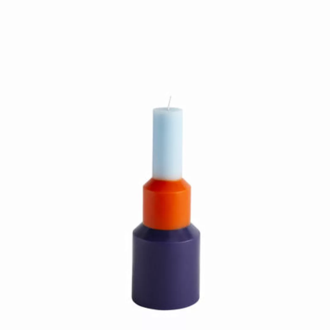 Kerze Pillar Medium wachs blau / Ø 9 x H 25 cm - Hay - Blau günstig online kaufen