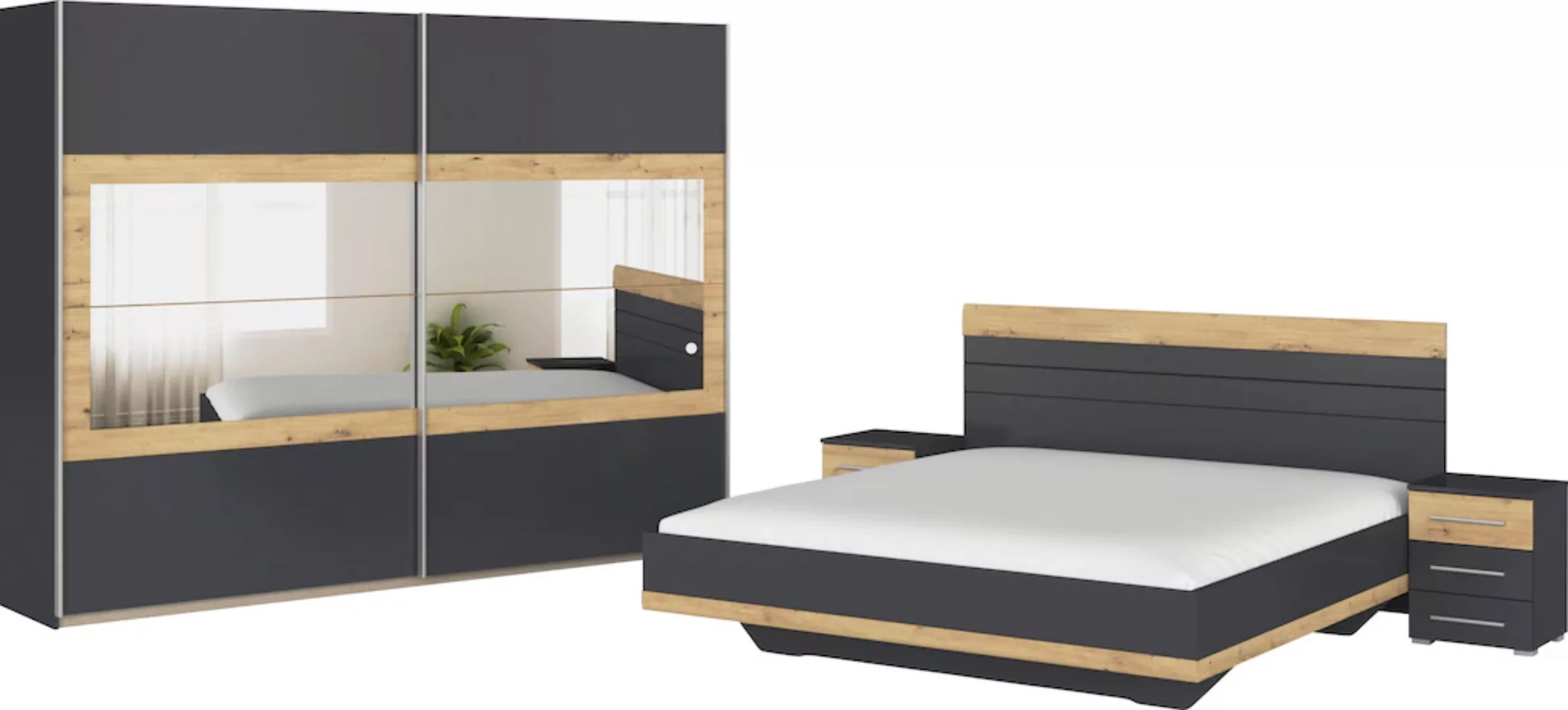 rauch Schlafzimmer-Set "Tarragona", (Set, 4 tlg.), Schrank in 3 Breiten, Be günstig online kaufen