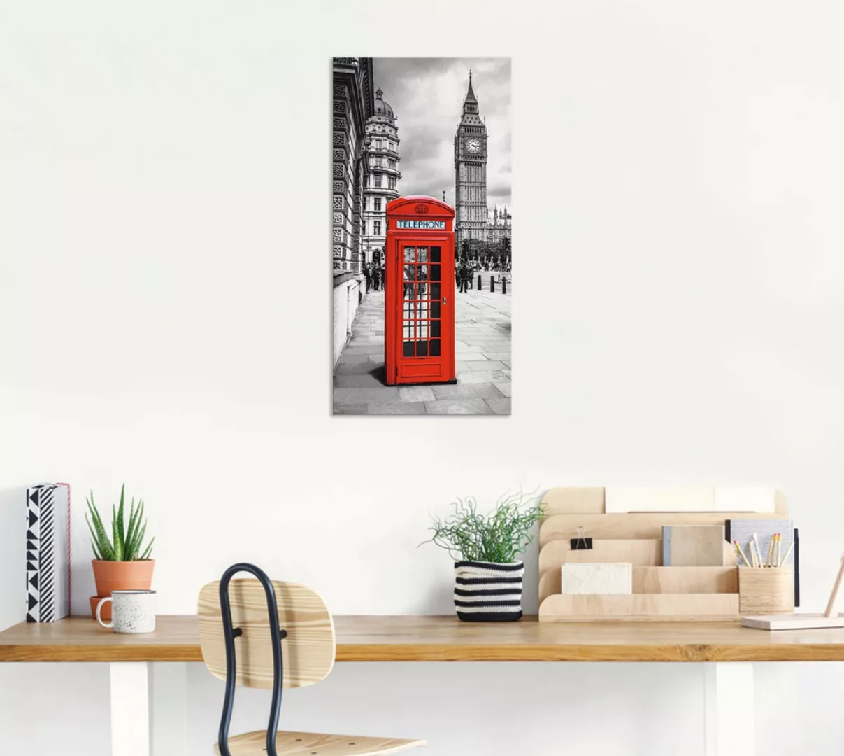 Artland Wandbild "London Telefonzelle", Architektonische Elemente, (1 St.), günstig online kaufen