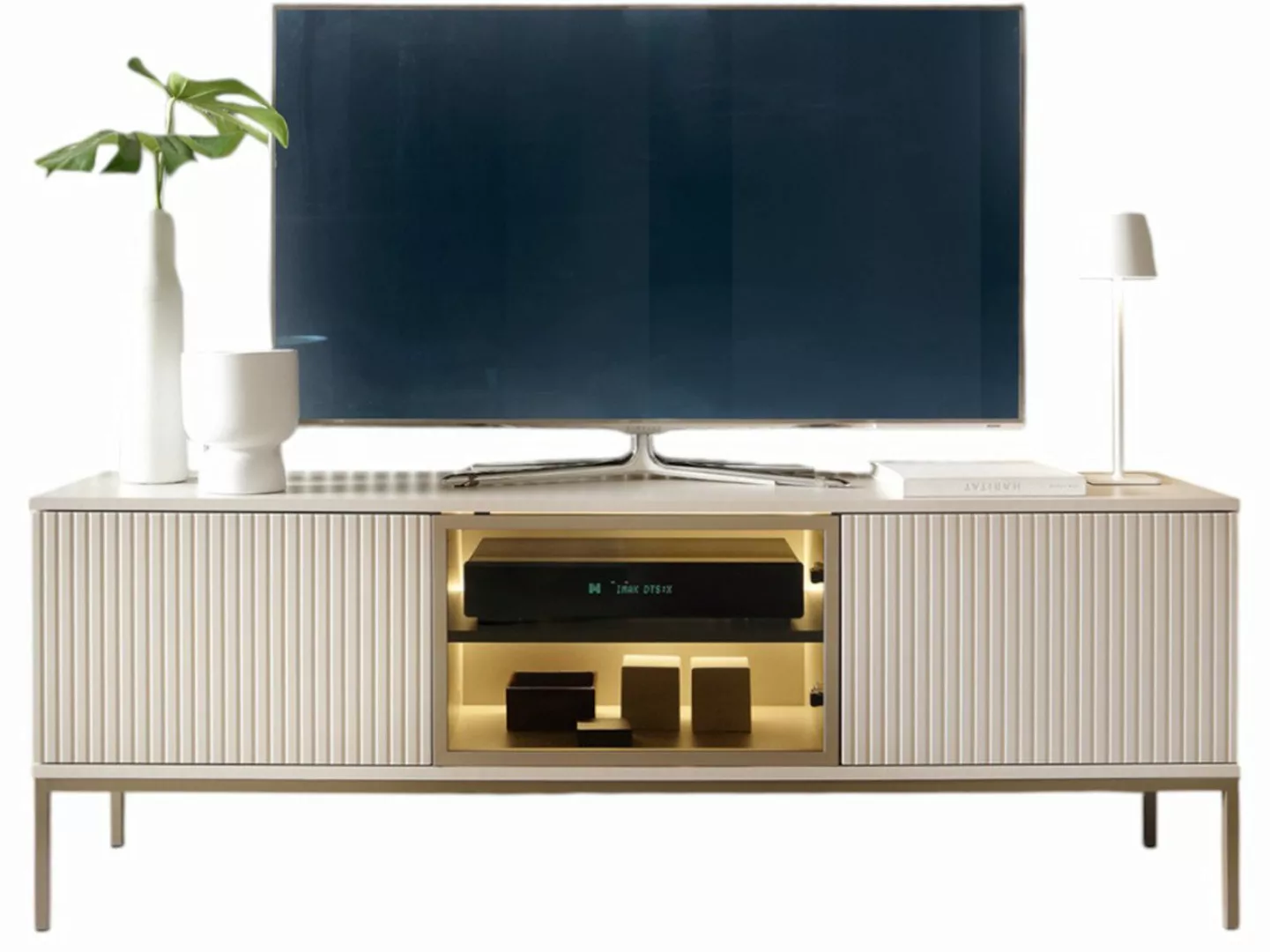 Compleo TV-Schrank LINO, TV Tisch gerifflete günstig online kaufen