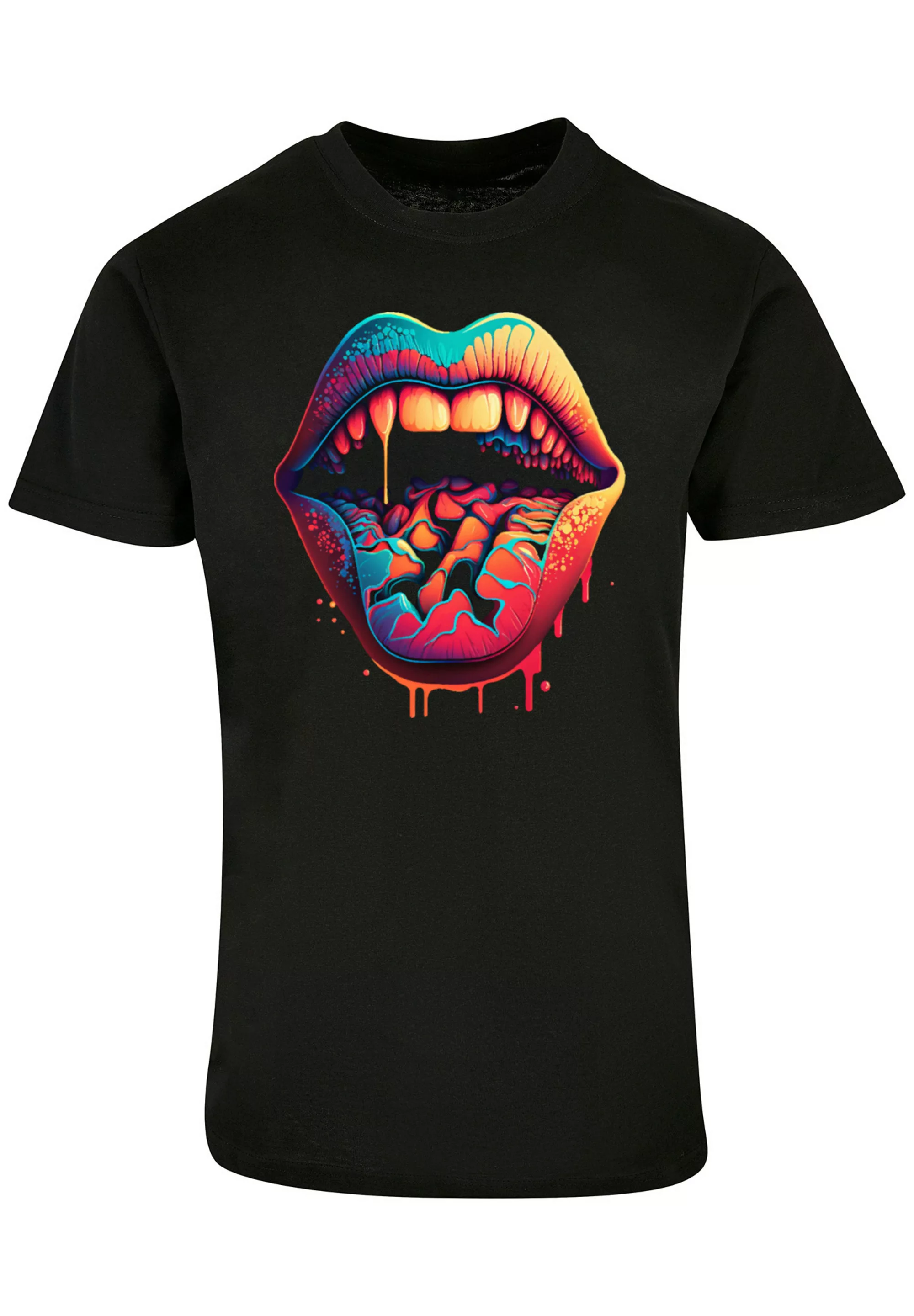 F4NT4STIC T-Shirt "Drooling Lips TEE UNISEX", Print günstig online kaufen