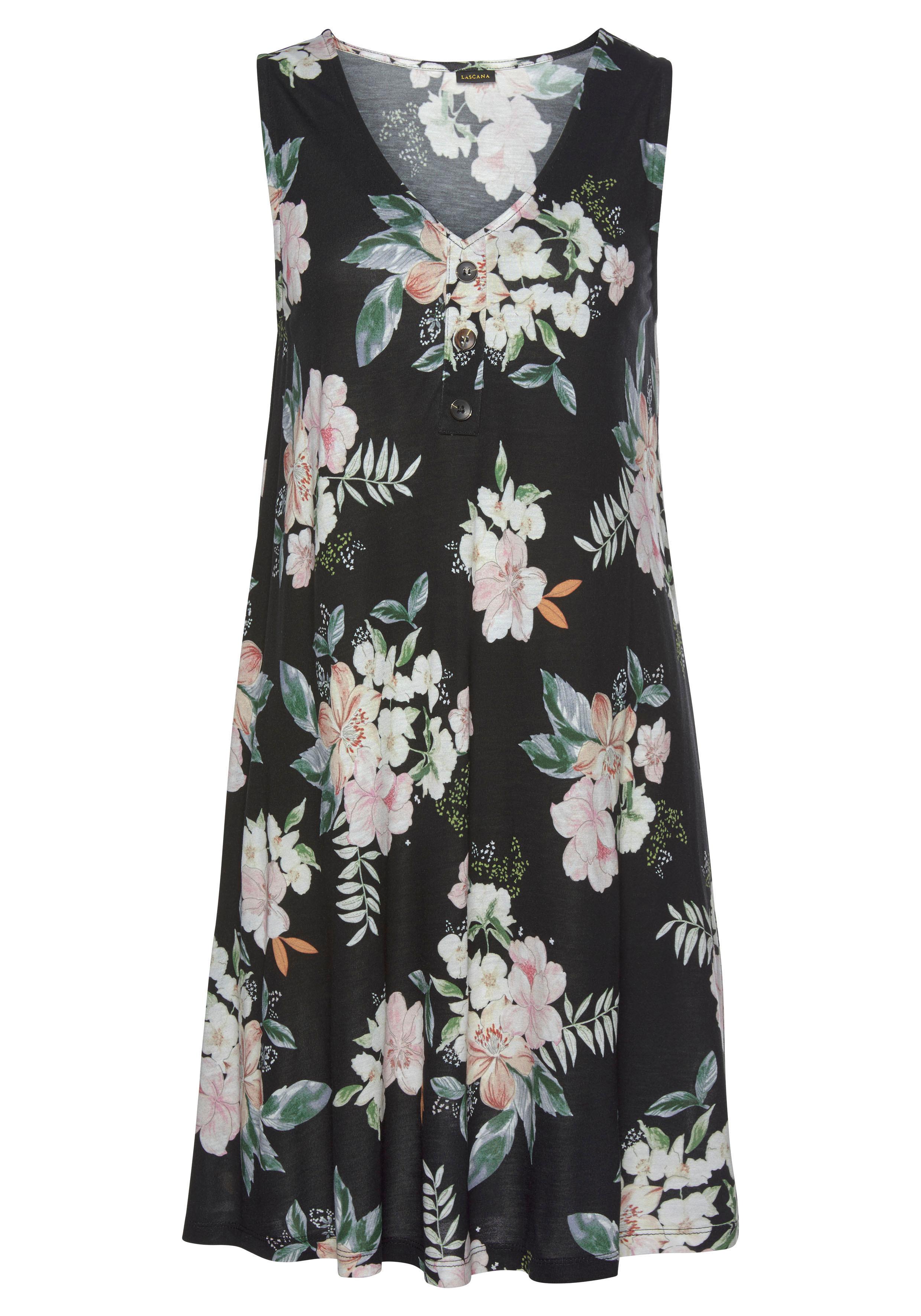 LASCANA Strandkleid, mit Blumendruck günstig online kaufen