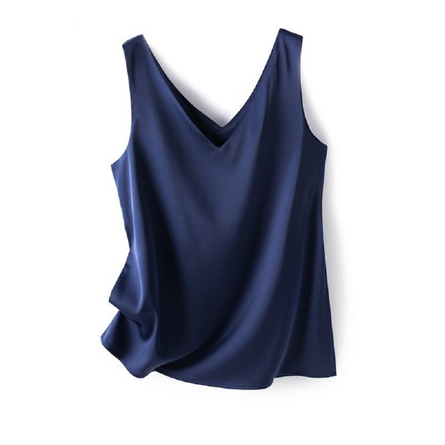 Zoclack Tanktop Damen Silk Satin Tank Top, V-Ausschnitt Ärmellose Camisole günstig online kaufen