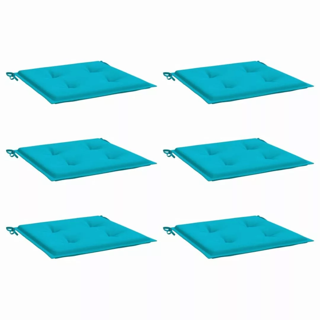 vidaXL Sitzauflage Gartenstuhl-Kissen 6 Stk. Türkis günstig online kaufen