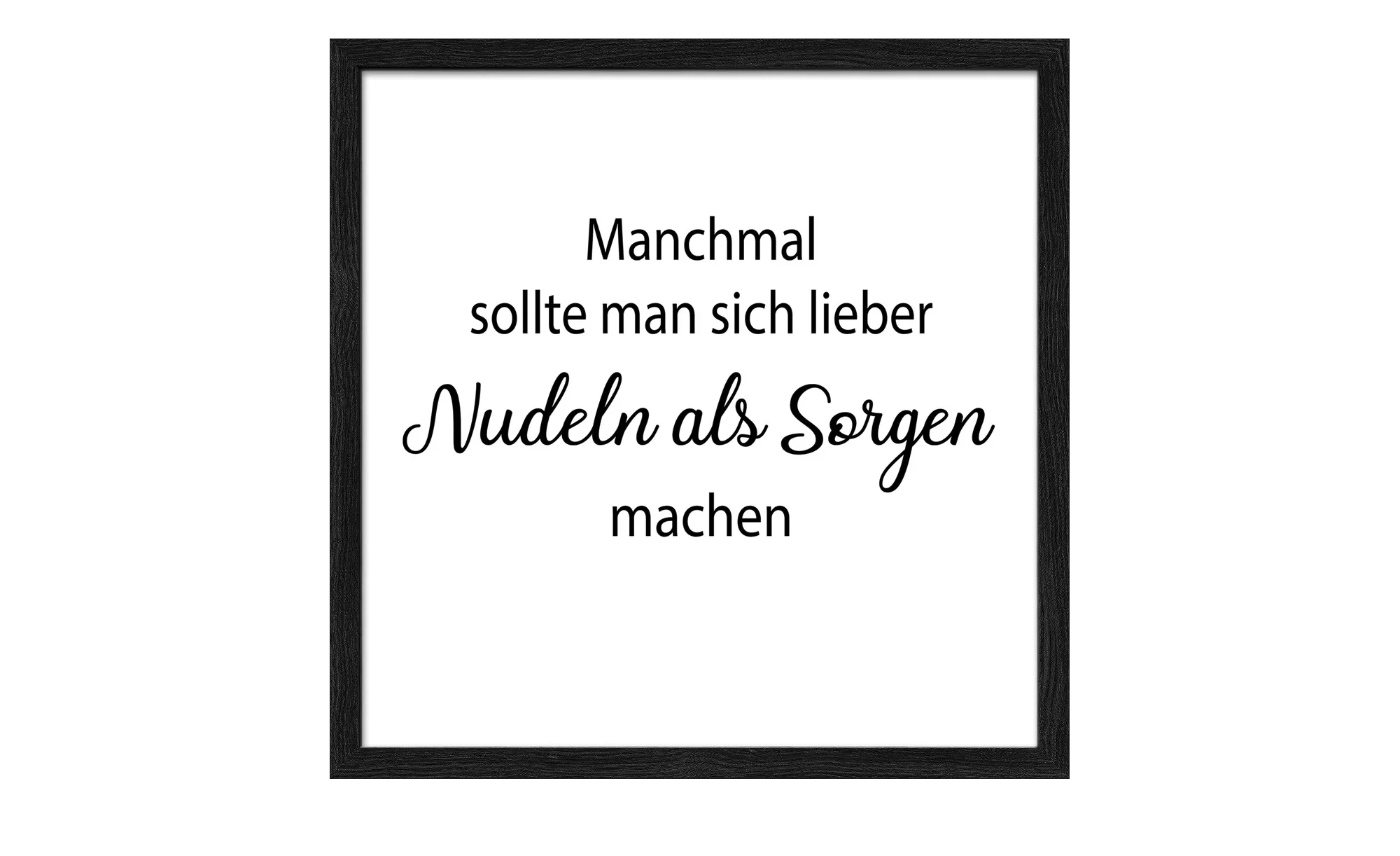 Gerahmtes Bild Slim-Scandic  Lieber Nudeln - 33 cm - 33 cm - Sconto günstig online kaufen