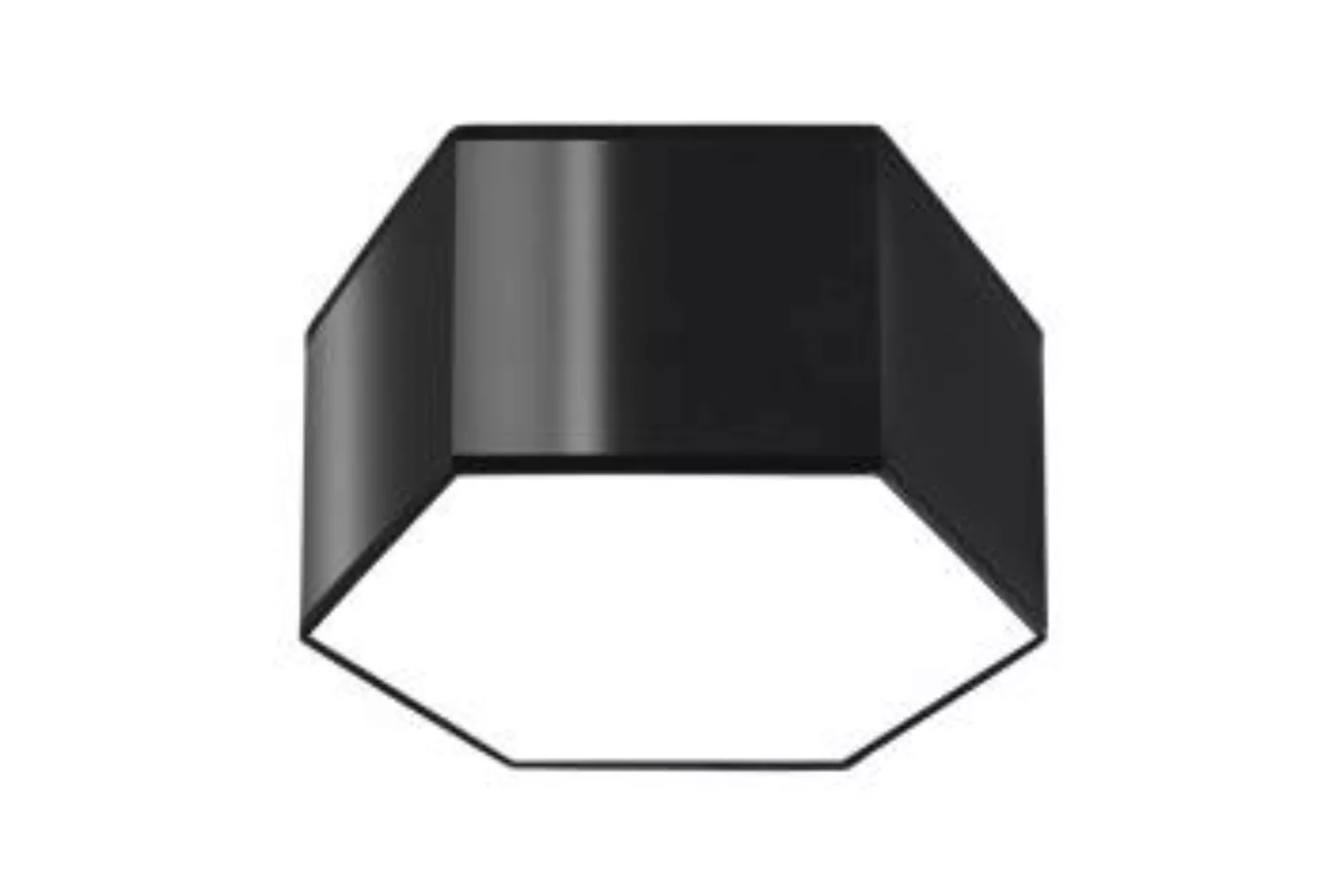 Deckenlampe blendarm Modern flach klein Schwarz 2x E27 günstig online kaufen
