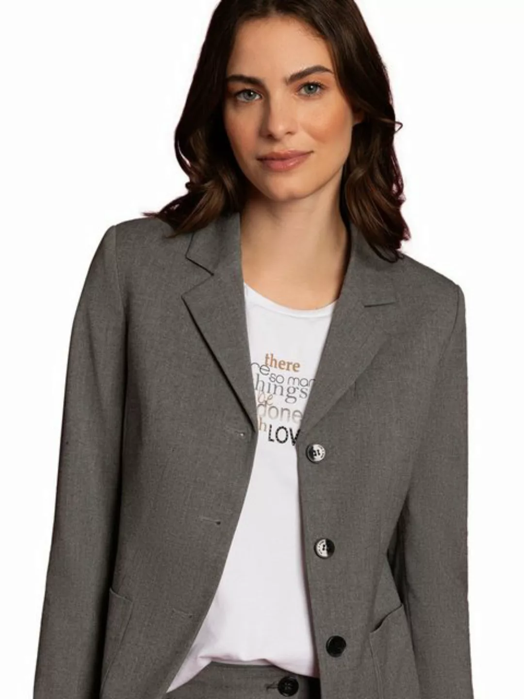 Nadelstreifenblazer, taupe, Herbst-Kollektion günstig online kaufen