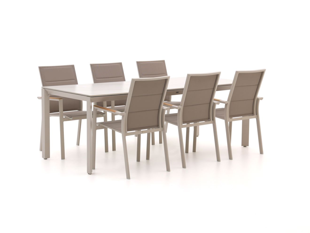 Bellagio Albinea/Sestino 220 cm Gartenmöbel-Set 7-Teilig Stapelbar günstig online kaufen