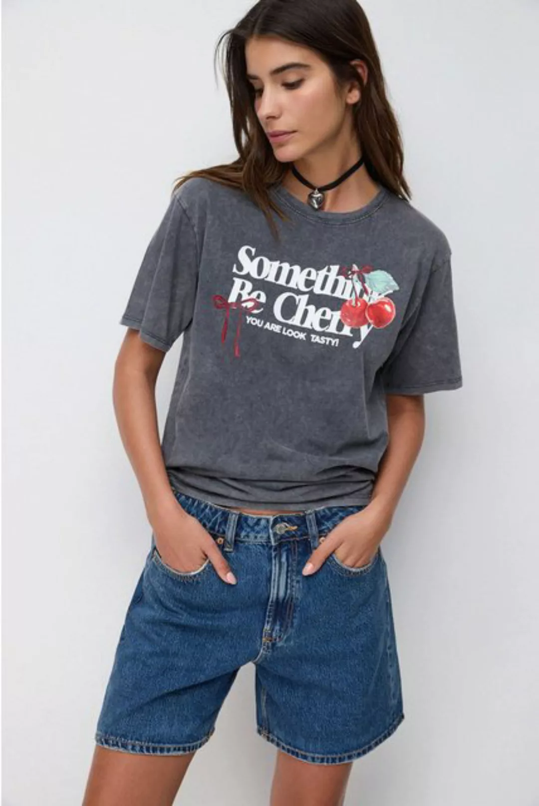 No Matter What T-Shirt Bedrucktes Gewaschenes Oversized-T-Shirt günstig online kaufen