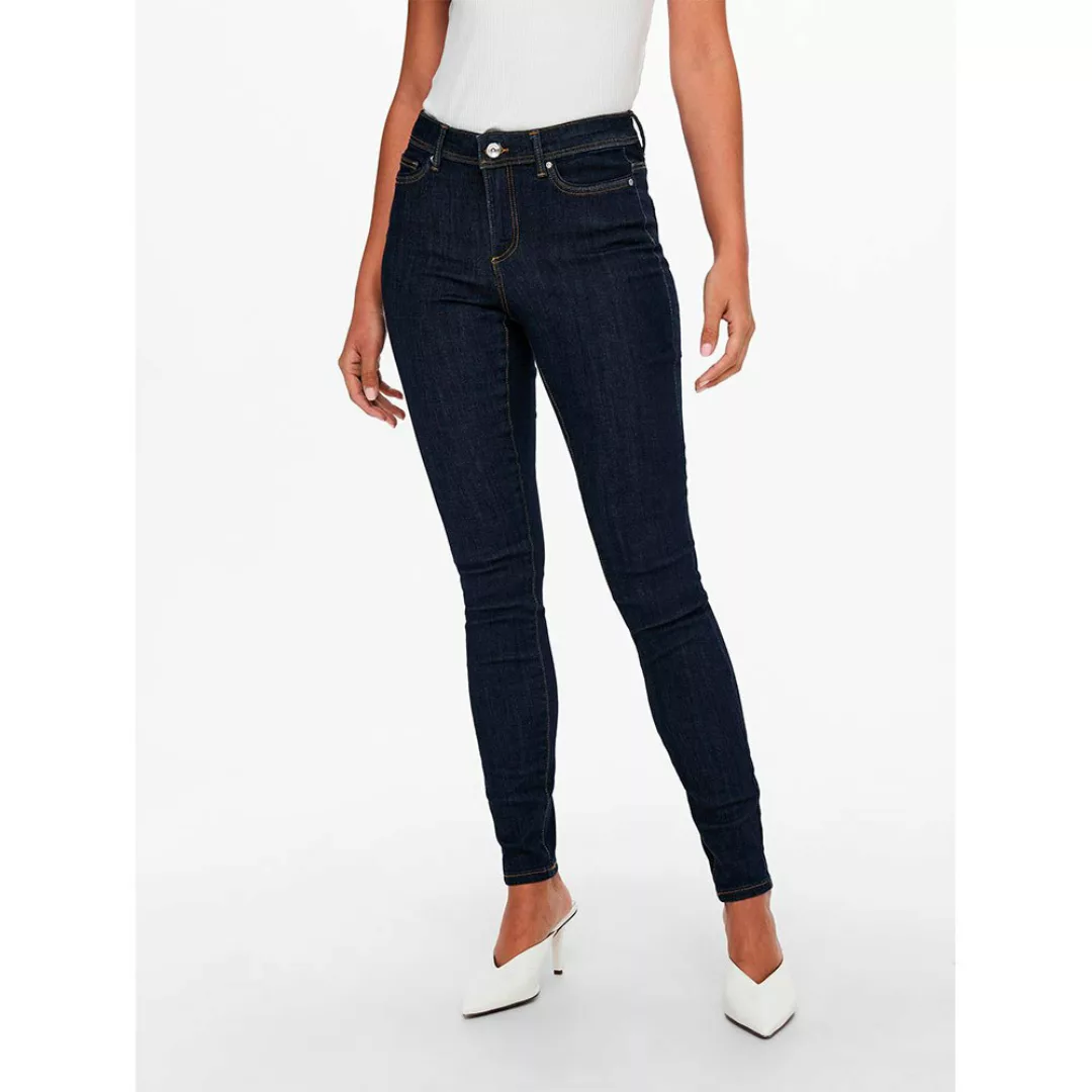 Only Wauw Life Mid Skinny Denim Bj370 Jeans XL Dark Blue Denim günstig online kaufen