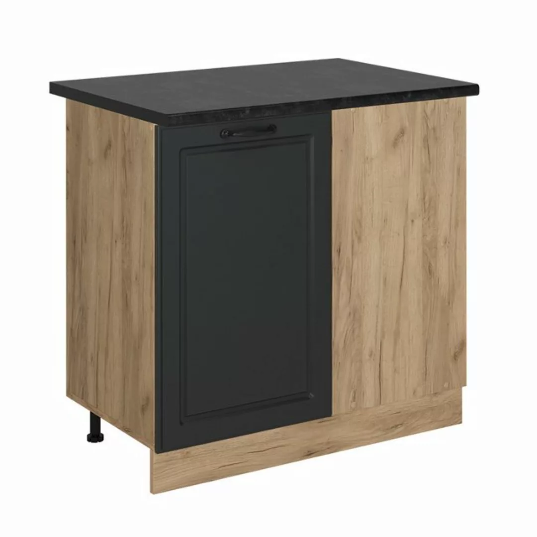 Vicco Eckunterschrank R-Line, Anthrazit Landhaus/Goldkraft Eiche, 86 cm, AP günstig online kaufen